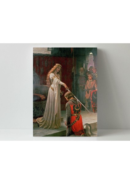 Edmund Leighton -The Accolade- Ahşap Mdf Tablo fiyatları