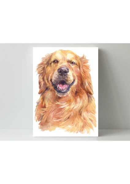 Golden Retriewer -Ahşap Mdf Tablo modelleri