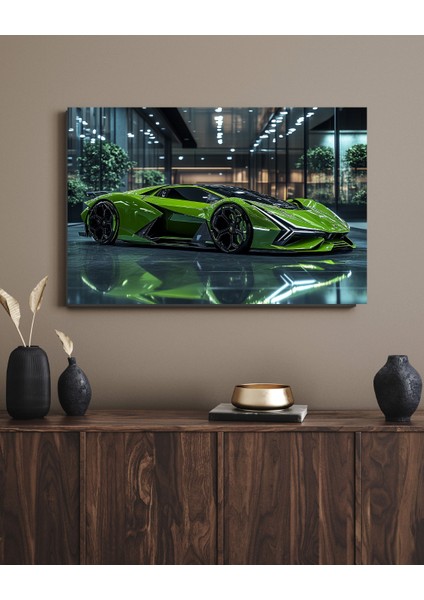 Yeşil Lambo Showroom - Ahşap Mdf Tablo fırsatları