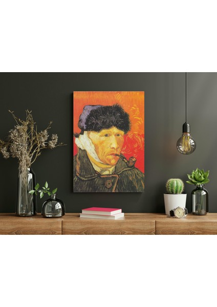 Vincent Van Gogh- Self-Portrait With A Bandaged Ear- Ahşap Mdf Tablo fırsatları