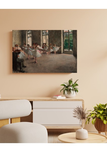Edgar Degas - The Rehearsal - Ahşap Mdf Tablo