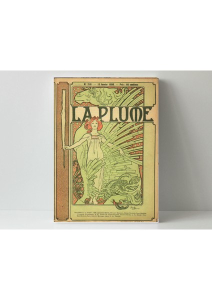 Alphonse Mucha - English 'la Plume' - Ahşap Mdf Tablo fiyatları