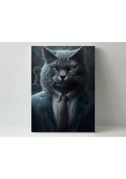 Kedi Iş Hayvanı - Ahşap Mdf Tablo fiyatları