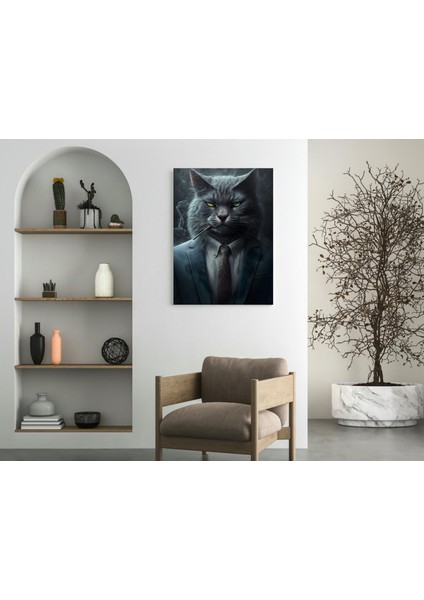Kedi Iş Hayvanı - Ahşap Mdf Tablo fırsatları
