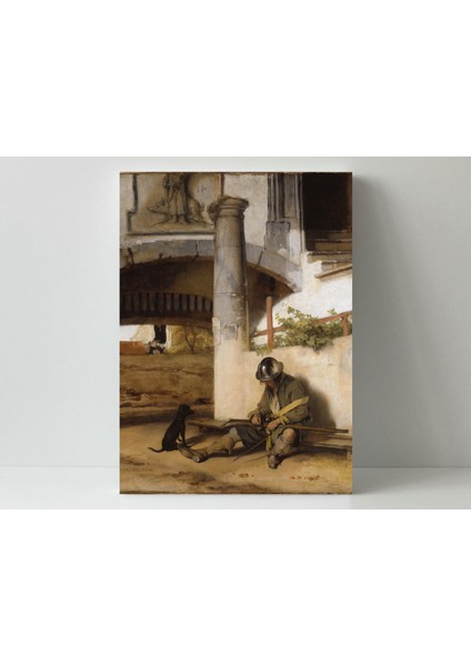 Carel Fabritius - De Poort Bewaker- Ahşap Mdf Tablo fiyatları