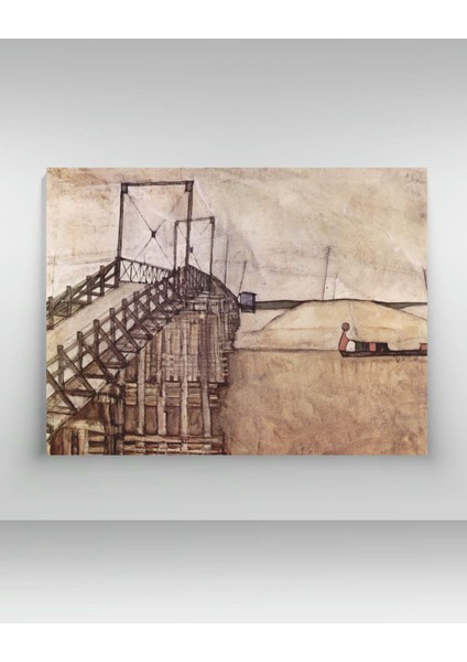 Egon Schiele - The Bridge - Ahşap Mdf Tablo fiyatları