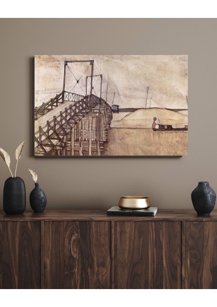 Egon Schiele - The Bridge - Ahşap Mdf Tablo fırsatları