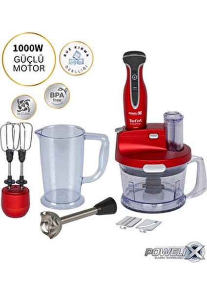 Blender Pro 1000 W, 1000W Blender Seti – Turbo Fonksiyonu ile Hızlı Çırpma, Karıştırma ve Doğrama