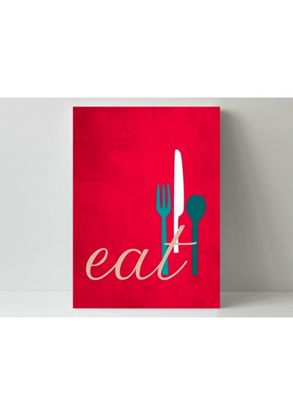 Çatal Kaşık Bıçak - Ahşap Mdf Tablo