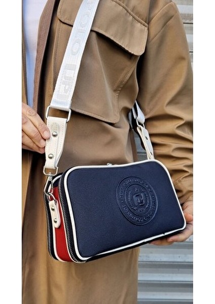 Justpolo Kadın 5 Bölmeli Ayarlanabilir Uzun Askılı Omuz Çantası Postacı Çantası