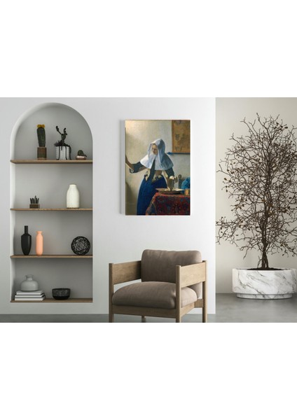 Johannes Vermeer- Woman With A Water Jug- Ahşap Mdf Tablo fırsatları