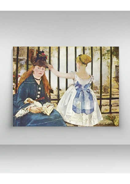 Édouard Manet -Saint-Lazare Garı - Ahşap Mdf Tablo