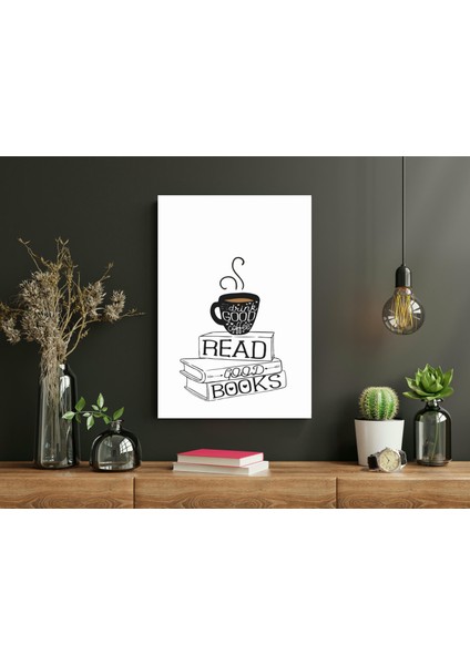 Drink And Read - Ahşap Mdf Tablo fiyatları