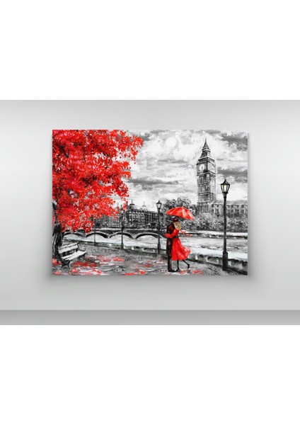 Romantik Aşık Londra - Ahşap Mdf Tablo fiyatları
