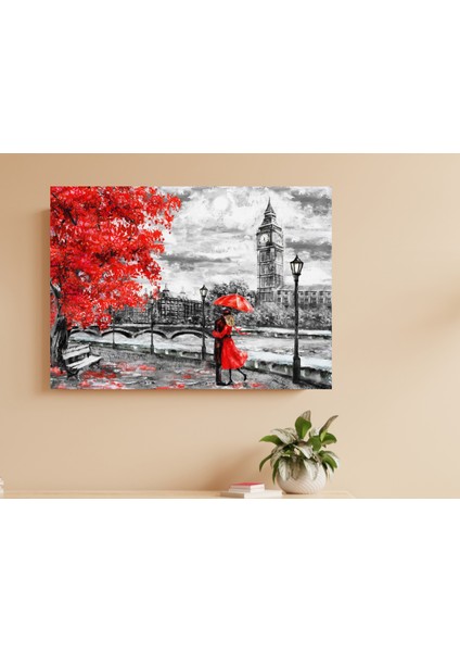 Romantik Aşık Londra - Ahşap Mdf Tablo modelleri