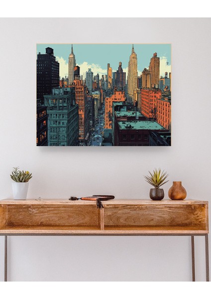 Turuncu New York Manzarası fiyatları