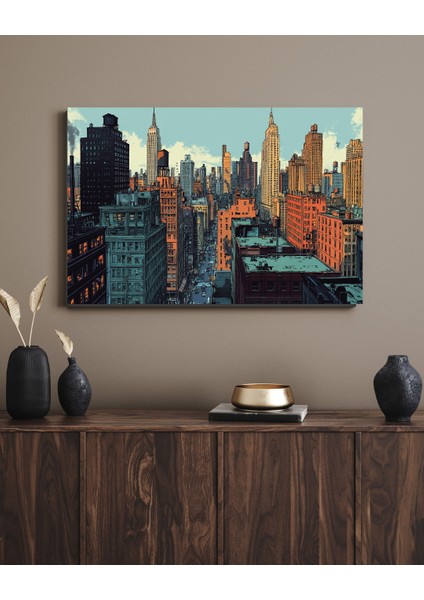 Turuncu New York Manzarası modelleri