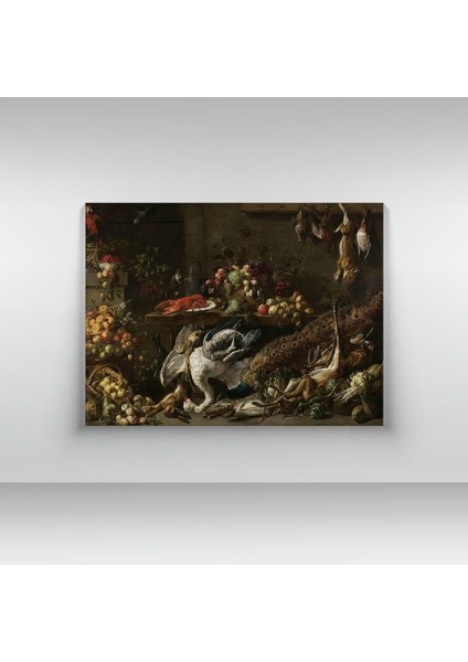 Adriaen Van Utrecht - A Larder - Ahşap Mdf Tablo fırsatları