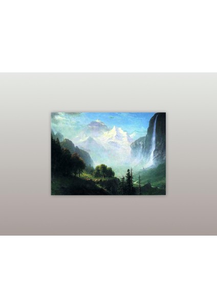 Bierstadt Albert- Staubbach Falls Near Lauterbrunnen Switzerland - Ahşap Mdf Tablo modelleri
