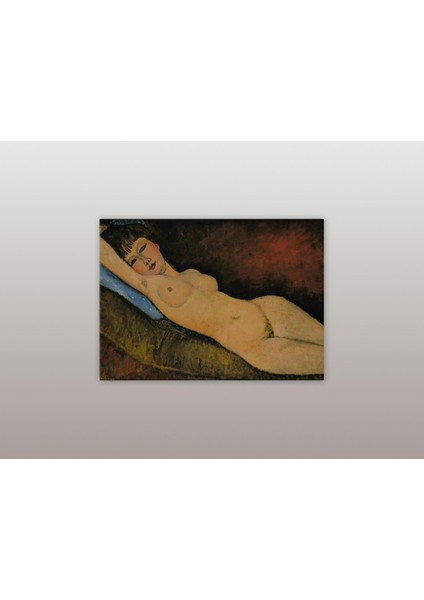 Amedeo Modigliani - Nu Couché Au Coussin Bleu - Ahşap Mdf Tablo modelleri