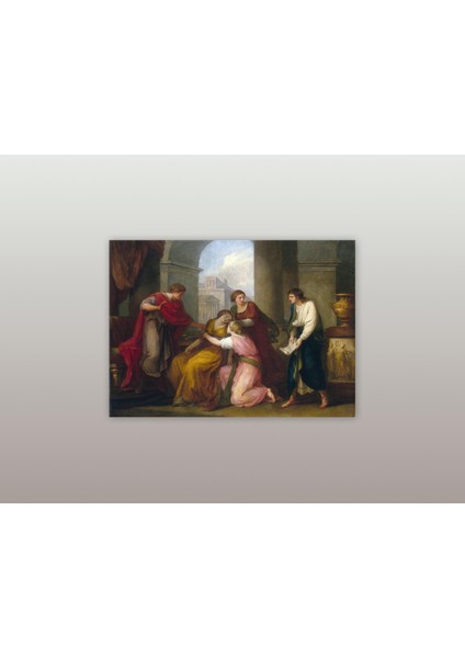 Angelica Kauffmann - Virgil Reading The ‚aeneid‘ To Augustus And Octavia - Ahşap Mdf Tablo modelleri