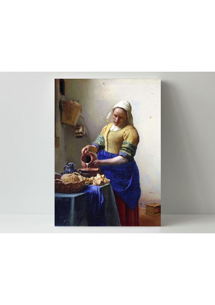 Johannes Vermeer - De Melkmeid- Ahşap Mdf Tablo fiyatları