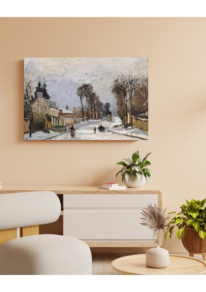 Camille Pissarro -Route To Versailles, Louveciennes - Ahşap Mdf Tablo