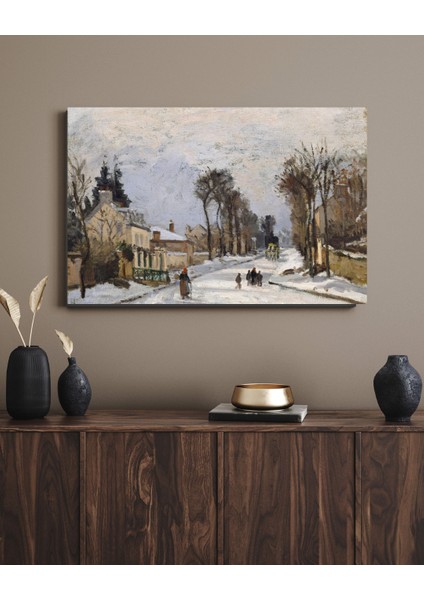 Camille Pissarro -Route To Versailles, Louveciennes - Ahşap Mdf Tablo fırsatları