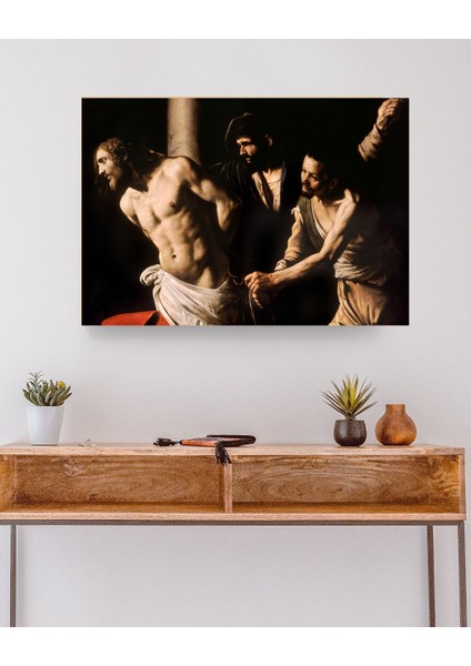 Caravaggio Christ At The Column - Ahşap Mdf Tablo modelleri