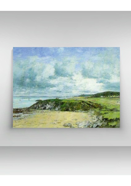 Eugène Louis -Boudin The Coast Of Portrieux, Cotes-Du-Nord - Ahşap Mdf Tablo fiyatları