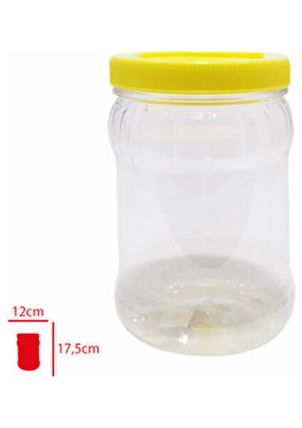 Çok Amaçlı 1,5 Litre Plastik Kavanoz Pet Bidon Saklama Kabı 3 Adet Sızdırmaz Kapak fiyatları