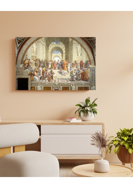 Raffaello Santi - The School Of Athens - Ahşap Mdf Tablo