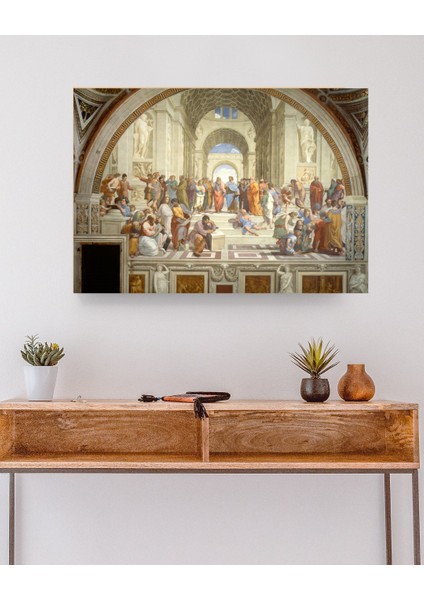 Raffaello Santi - The School Of Athens - Ahşap Mdf Tablo modelleri