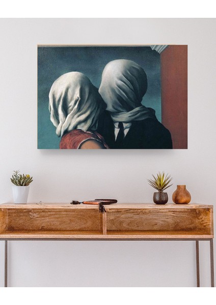 René Magritte - The Lovers - Ahşap Mdf Tablo modelleri