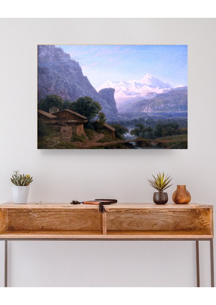Karl Friedrich Schinkel-View Of Mont Blanc - Ahşap Mdf Tablo modelleri