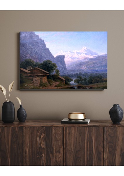 Karl Friedrich Schinkel-View Of Mont Blanc - Ahşap Mdf Tablo fırsatları