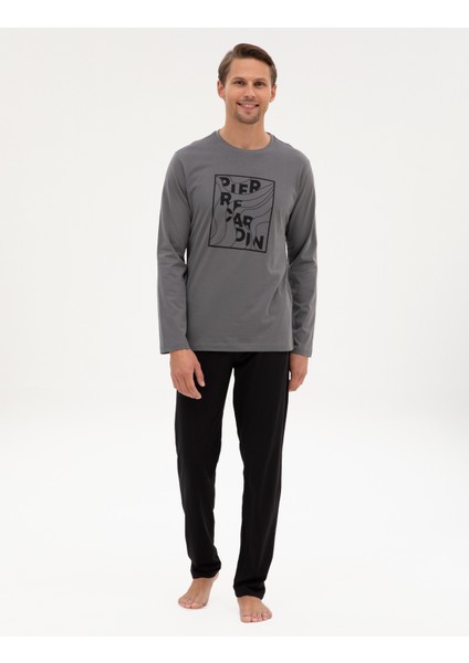 Erkek Koyu Gri Pijama Takımı 50322653-VR080 fırsatları
