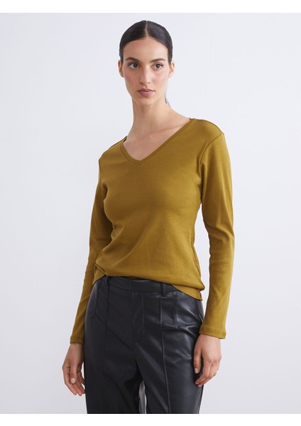 Yeni Sezon V Yaka Kadın Tişört