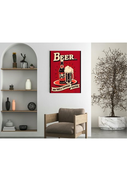Retro Bira - Ahşap Mdf Tablo fırsatları