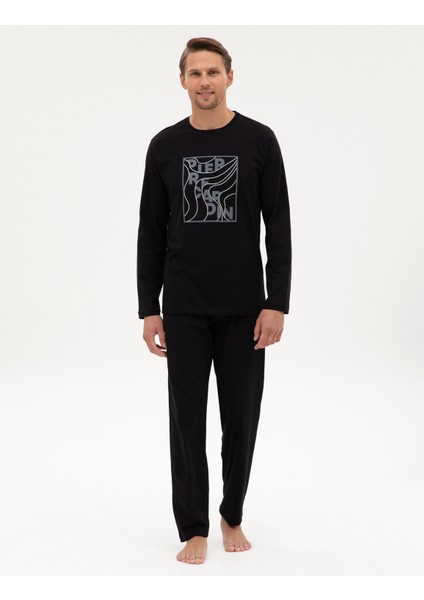 Erkek Siyah Pijama Takımı 50322653-001