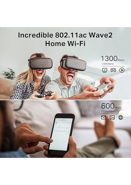 Archer C80, AC1900 Mbps Kablosuz Mu-Mimo Wi-Fi Router, 4 Gigabit Lan Bağlantı Noktası, Beamforming, Wpa3, Ebeveyn Denetimleri indirimleri