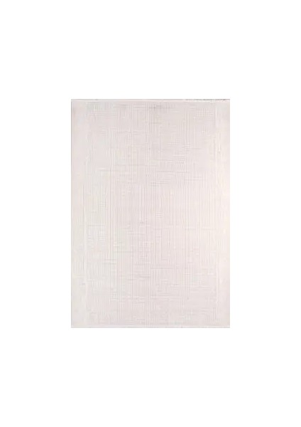 Castres Modern Krem Polyester Kaydırmaz Makine Halısı