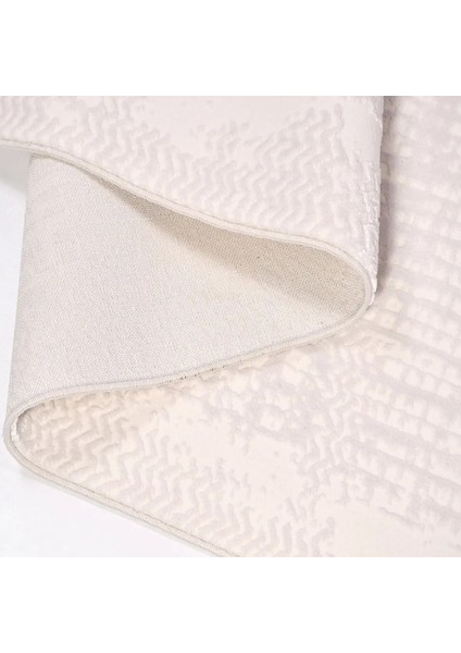 Castres Modern Krem Polyester Kaydırmaz Makine Halısı modelleri