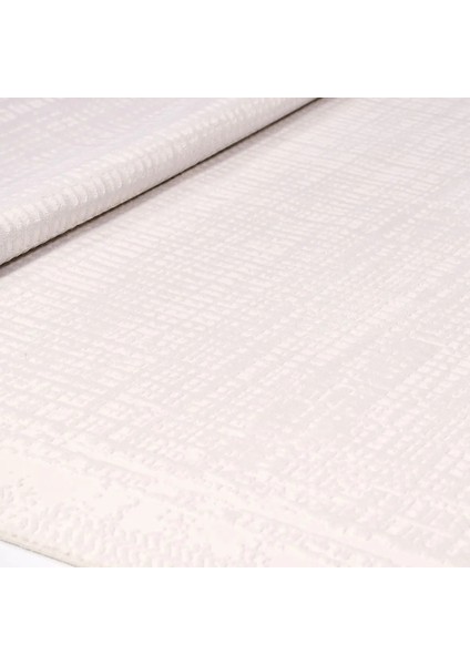 Castres Modern Krem Polyester Kaydırmaz Makine Halısı fırsatları
