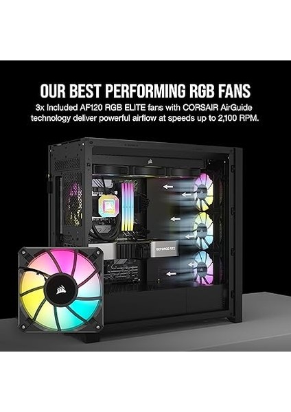 CC-9011242-WW Icue 5000D Rgb Airflow 3XAF120 Mid-Tower Siyah Gaming Kasa indirimleri