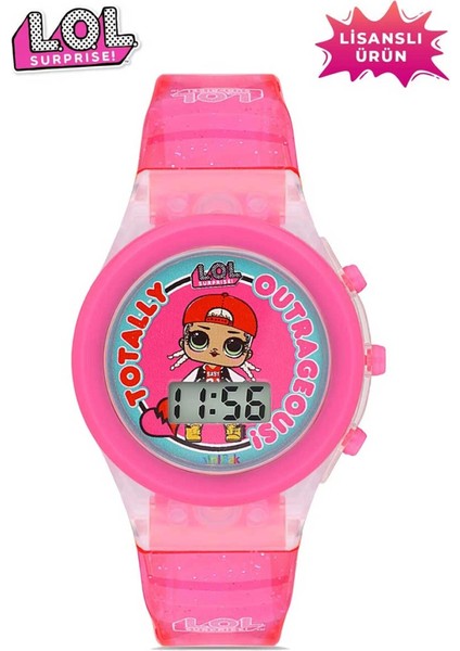 Miniflak Lisanslı Lol Surprise LOL7210 Çocuk Pembe Işıklı Çocuk Kol Saati