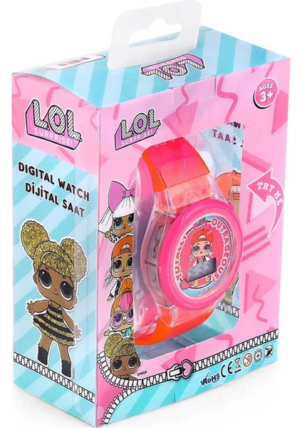 Miniflak Lisanslı Lol Surprise LOL7210 Çocuk Pembe Işıklı Çocuk Kol Saati fırsatları