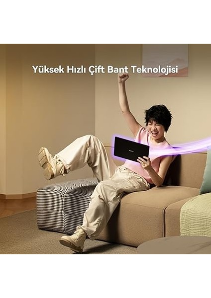 Wifi Be3, 3.6 Gbps Çift Bant Wi-Fi 7, Ultra Hızlı, Görselleştirilmiş Wi-Fi Analizi, Ebeveyn KONTROLLERI,%120 Daha Hızlı Veri Transferi, Huawei Homesec, Beyaz indirimleri