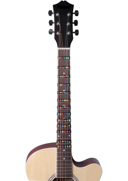 Klavye Notu Yenilikçi Gitar Klavye Not Çıkartmaları Klavye Frets Harita Sticker Acemi Öğrenen Için fırsatları