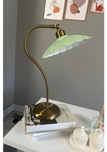 Risso Mint Masa Lambası Dekoratif Abajur Çocuk Odası Başucu Lambası Okuma Lambası